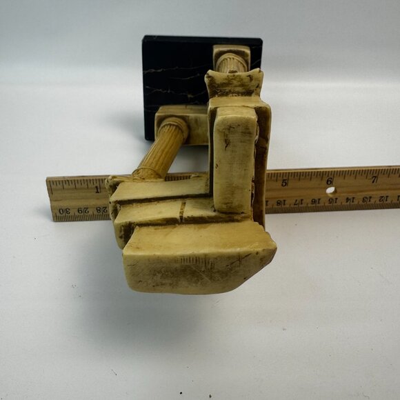 Temple of Vespasian Italian Column Statue Resin Marble base made in Italy - Picture 8 of 15